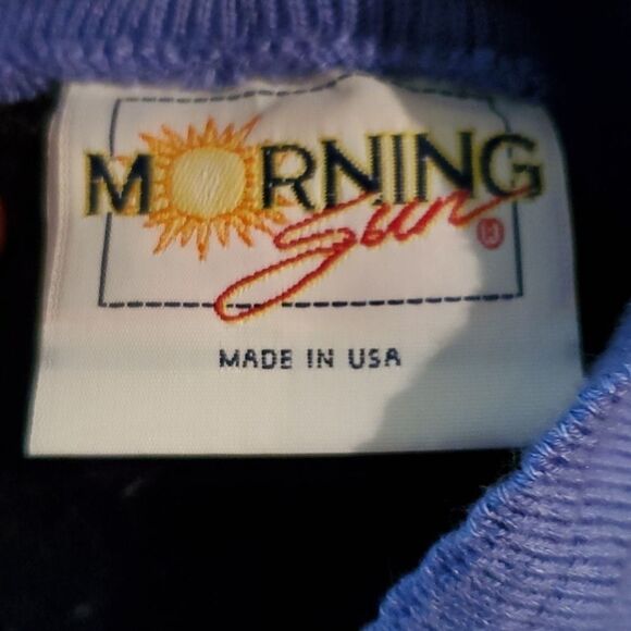 Women's vintage‎ blue Flower Floral Rose Sweater - Picture 6 of 6